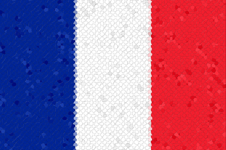 France Flag with the color blue white red.の写真素材