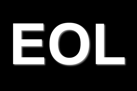 EOL an abbreviation or acronym for "End of Life" used often as a technology term.の写真素材