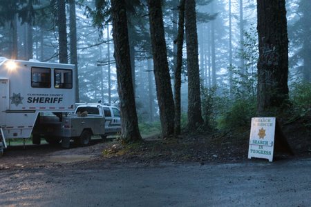 A search and rescue base in northwest Oregon. A mushroom hunter was lost but fortunately found, safe...