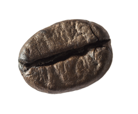 Coffee been close-up  isolated on white backgroundの写真素材