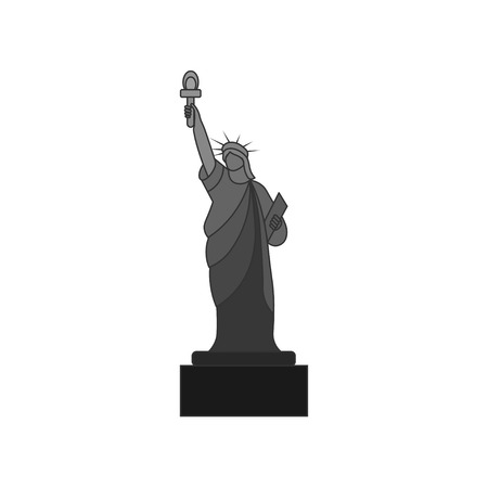 Statue of Liberty. icon, symbol, emblem. vector illustration.のイラスト素材