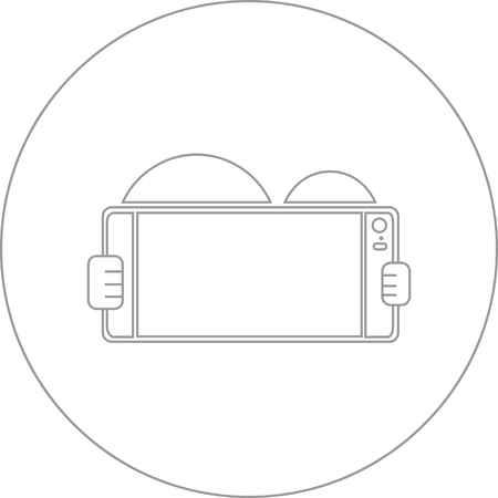 selfie vector illustration. futuristic icon.のイラスト素材