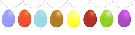 Easter egg row. vector illustration.のイラスト素材