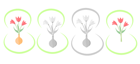 Greeting card with March 8のイラスト素材