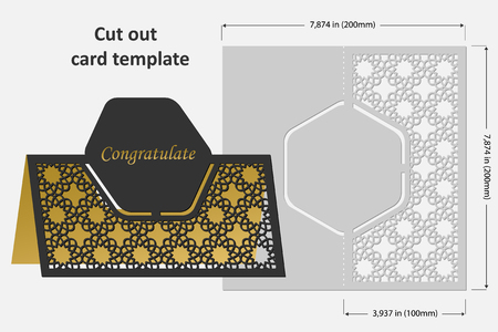 Cut out Template cardsのイラスト素材