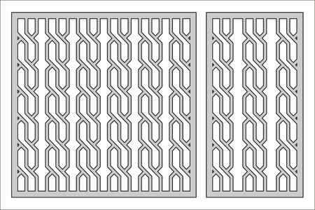 Set template for cutting in braided, weave pattern.のイラスト素材