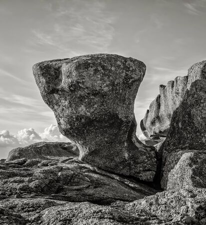 Landscape France Brittany Finistere Trevignon picturesque rock