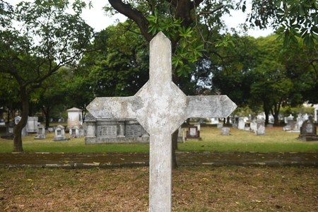 Dutch Kerkhof Poucut Cemetery is a Dutch military burial ground located near the centre of Banda Aceh, Indonesiaのeditorial素材