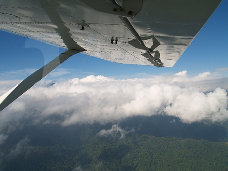 Aerial view Mountain With Rain Forest of Aceh Jaya, Sumatra - Indonesia