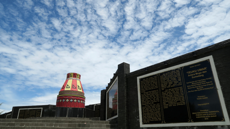 Kupiah Meukeutop Monument in Pasi Suak Ujong Kalak village in Meulaboh, Aceh Indonesia. The monument was erected on the spot where national hero Teuku Umar died while fighting against Dutch colonial soldiers.のeditorial素材