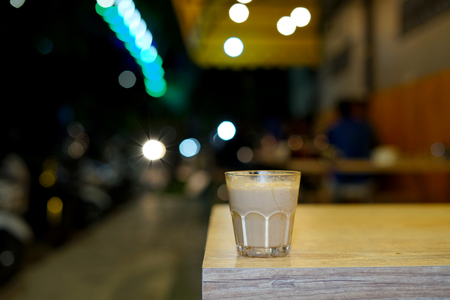 Coffee cup with nice bokeh at the backgroundの写真素材