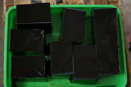 Fresh Cincau or black grass jelly at Ramadan Street Foodsの写真素材