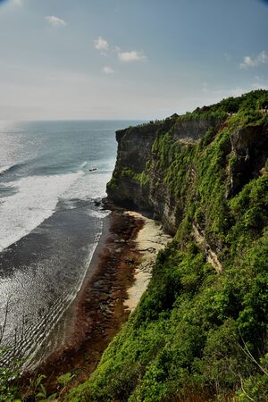 Big cliffs Landscape view at Uluwatu, Bali Indonesiaの写真素材