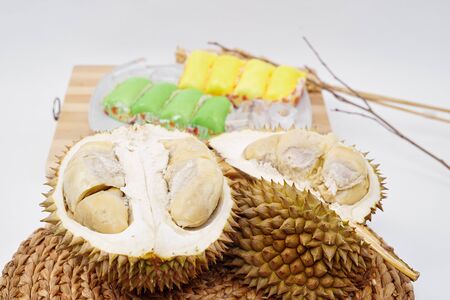 Pancake Durian, Sweet Cake make from Durian Fruitの写真素材