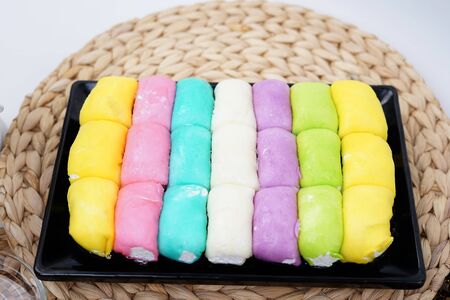 Indonesian Sweet Durian Cake or Pancake Durian from medan