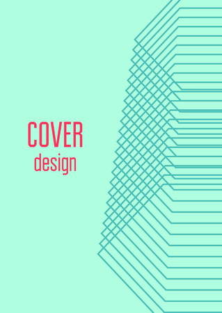 Abstract cover. Minimal trendy vector with halftone gradients. Geometric future template for flyer, poster, brochure and invitation. Minimalistic colorful cover. Abstract EPS 10 illustration.のイラスト素材