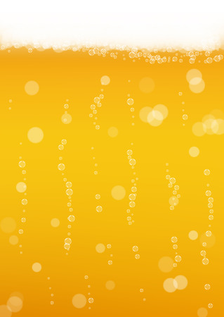 Beer with realistic bubblesのイラスト素材