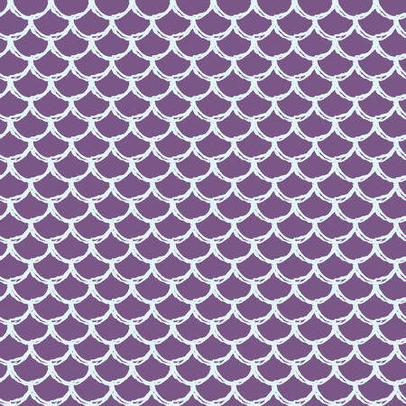 Mermaid tail seamless pattern. Fish skin texture. Tillable background for girl fabric, textile design, wrapping paper, swimwear or wallpaper. Purple mermaid tail background with fish scale underwater.のイラスト素材