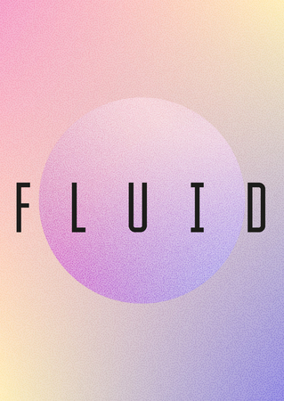 Holographic cover with fluid and halftone dots texture. Geometric shapes on gradient background....