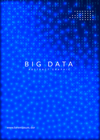 Artificial intelligence background. Technology for big data, visualization, deep learning and quantum computing. Design template for innovation concept. Modern artificial intelligence backdrop.のイラスト素材
