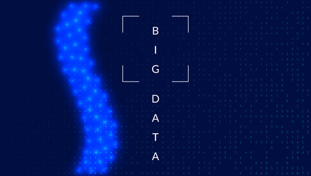 Deep learning background. Technology for big data, visualization, artificial intelligence and quantum computing. Design template for information concept. Geometric deep learning backdrop.のイラスト素材