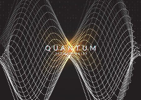 Visualization background. Technology for big data, artificial intelligence, deep learning and quantum computing. Design template for networking concept. Digital visualization backdrop.のイラスト素材