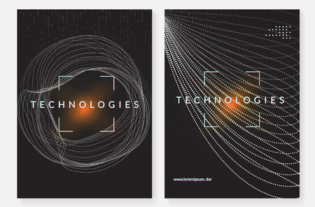 Big data background. Technology for visualization, artificial intelligence, deep learning and quantum computing. Design template for storage concept. Fractal big data backdrop.のイラスト素材