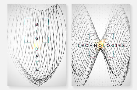 Big data background. Technology for visualization, artificial intelligence, deep learning and quantum computing. Design template for cloud concept. Modern big data backdrop.のイラスト素材