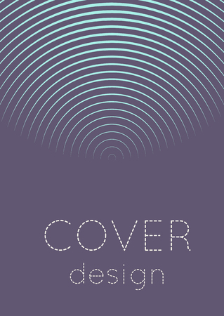 Minimal trendy cover template. Futuristic layout with halftones. Geometric minimal cover template for book, catalog and annual. Minimalistic colorful gradients. Abstract business illustration.のイラスト素材