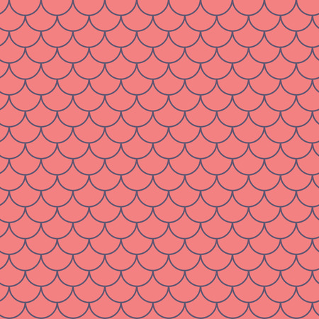 Little mermaid seamless pattern. Fish skin texture. Tillable background for girl fabric, textile design, wrapping paper, swimwear or wallpaper. Blue little mermaid background with fish scale.のイラスト素材