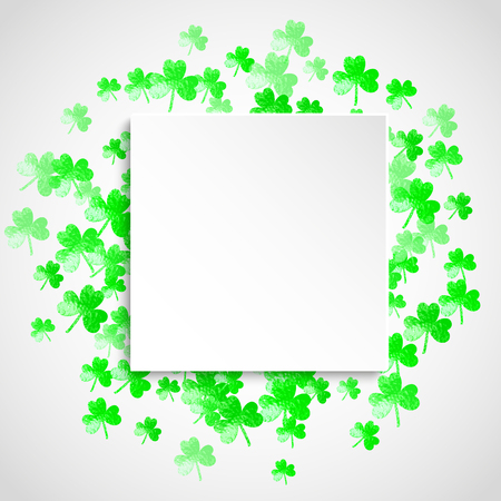Shamrock Paper Frame For Saint Patricks Day Lucky Trefoil
