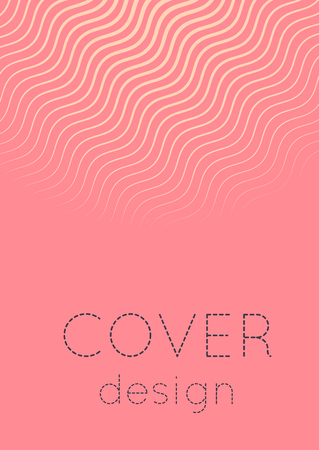 Gradient cover template. Minimal trendy layout with halftone. Futuristic gradient cover template for banner, presentation and brochure. Minimalistic colorful shapes. Abstract business illustrationのイラスト素材