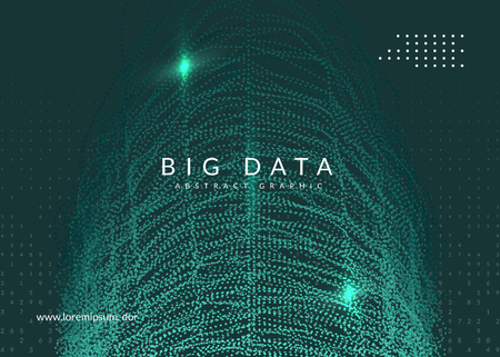 Big data background. Technology for visualization, artificial intelligence, deep learning and quantum computing. Design template for industry concept. Colorful big data backdrop.のイラスト素材