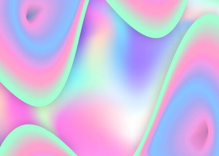 Fluid dynamic. Pop wallpaper, report composition. Holographic 3d backdrop with modern trendy blend....