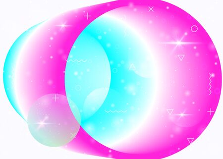 Hologram background with vibrant rainbow gradients. Dynamic fluid. Holographic cosmos. Graphic layout for book, wallpaper and mobile interface. Vintage hologram background.のイラスト素材