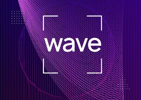 Music flyer. Dynamic fluid shape and line. Creative concert cover design. Neon music flyer. Electro...