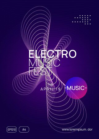 Trance party. Dynamic gradient shape and line. Energy concert cover layout. Neon trance party flyer. Electro dance music. Electronic sound. Club dj poster. Techno fest event.のイラスト素材