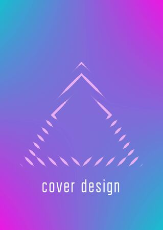 Abstract minimal cover with geometric waves and gradients. Trendy layout with halftone. Abstract minimal cover template for book, banner, invitation and poster. Futuristic business illustration.のイラスト素材