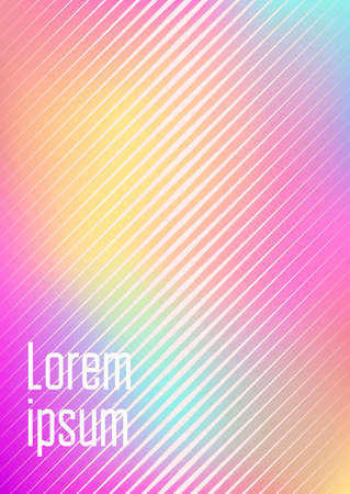 Gradient cover template. Minimal trendy layout with halftone. Futuristic gradient cover template for banner, presentation and brochure. Minimalist colorful shapes. Abstract business illustrationのイラスト素材