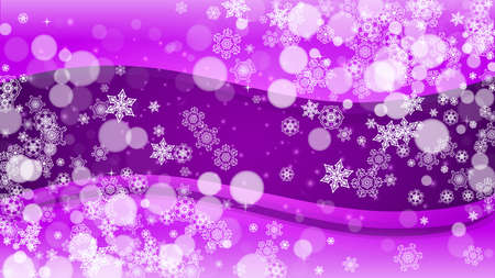 Snowflake border with ultra violet snow. New Year backdrop. Winter frame for flyer, gift card, invitation, business offer and ad. Christmas trendy background. Holiday banner with snowflake borderのイラスト素材