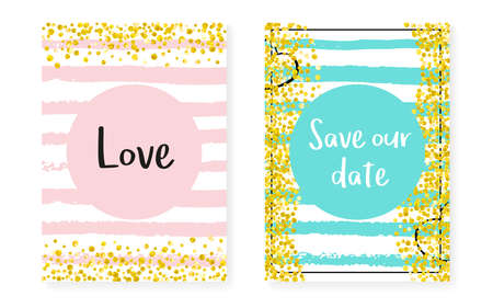 Gold Chic Banner. Mint Print. Stripe Nursery Spray. White Marriage Brochure. Pink Magic Invite. Golden Carnival Magazine. Scandinavian Stardust Set. Turquoise Gold Chic Bannerのイラスト素材