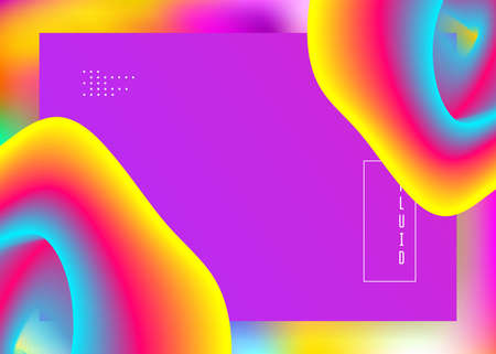 Liquid fluid with dynamic elements and shapes. Landing page.