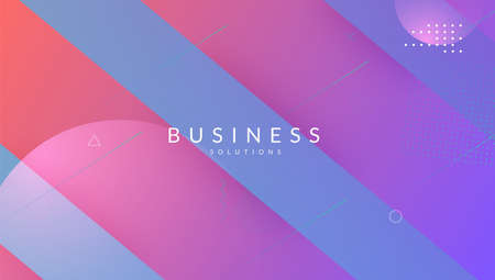 Dynamic Layout. Pink Vibrant Shape. Digital Pattern. Graphic Pag