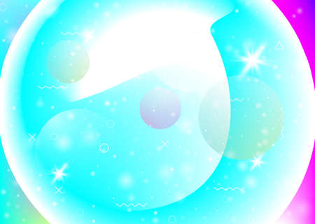 Hologram background with vibrant rainbow gradients. Dynamic flui