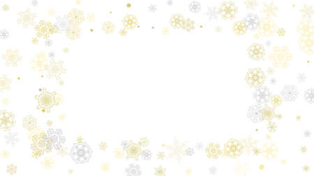 Christmas and New Year snowflakesのイラスト素材