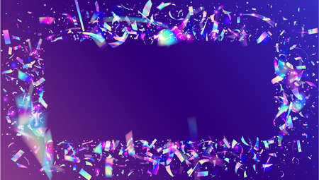 Carnival Glitter. Transparent Tinsel. Rainbow Background. Luxuryの写真素材