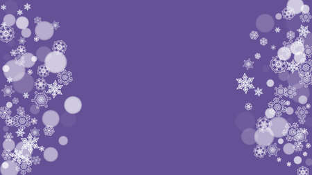 Christmas and New Year ultra violet snowflakesのイラスト素材