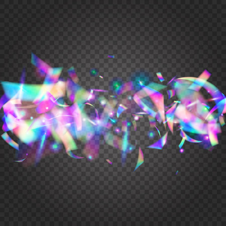 transparent texture. Disco design. iridescent glitter. webpunk art. Unicorn Foil. Party Prismatic Wallpaper. Pink Blur Background. Falling sparkles. Purple Transparent Textureのイラスト素材