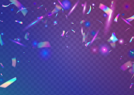 neon effects. Crystal Art. Blur Celebrate Illustration. Glamor Foil. Violet Laser Texture. Iridescent Glare. Falling Tinsel. Shiny Element. purple neon effectのイラスト素材