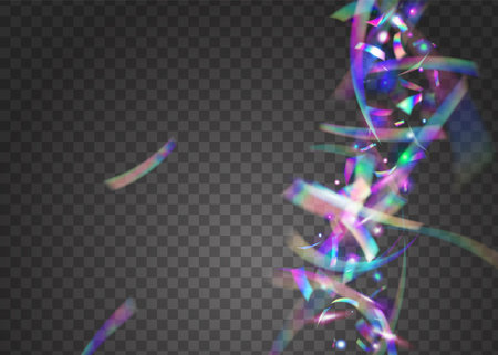 rainbow effect. Falling Confetti. webpunk foil. Light Sparkles. Violet Shiny Glare. glitter art. Metal Realistic Serpentine. Disco Flyer. blue rainbow effectのイラスト素材